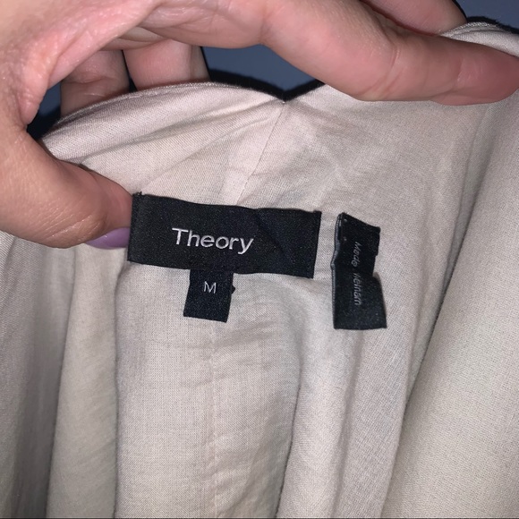 Theory Square-neck Linen Tie-Back Top Size Medium - Picture 5 of 6